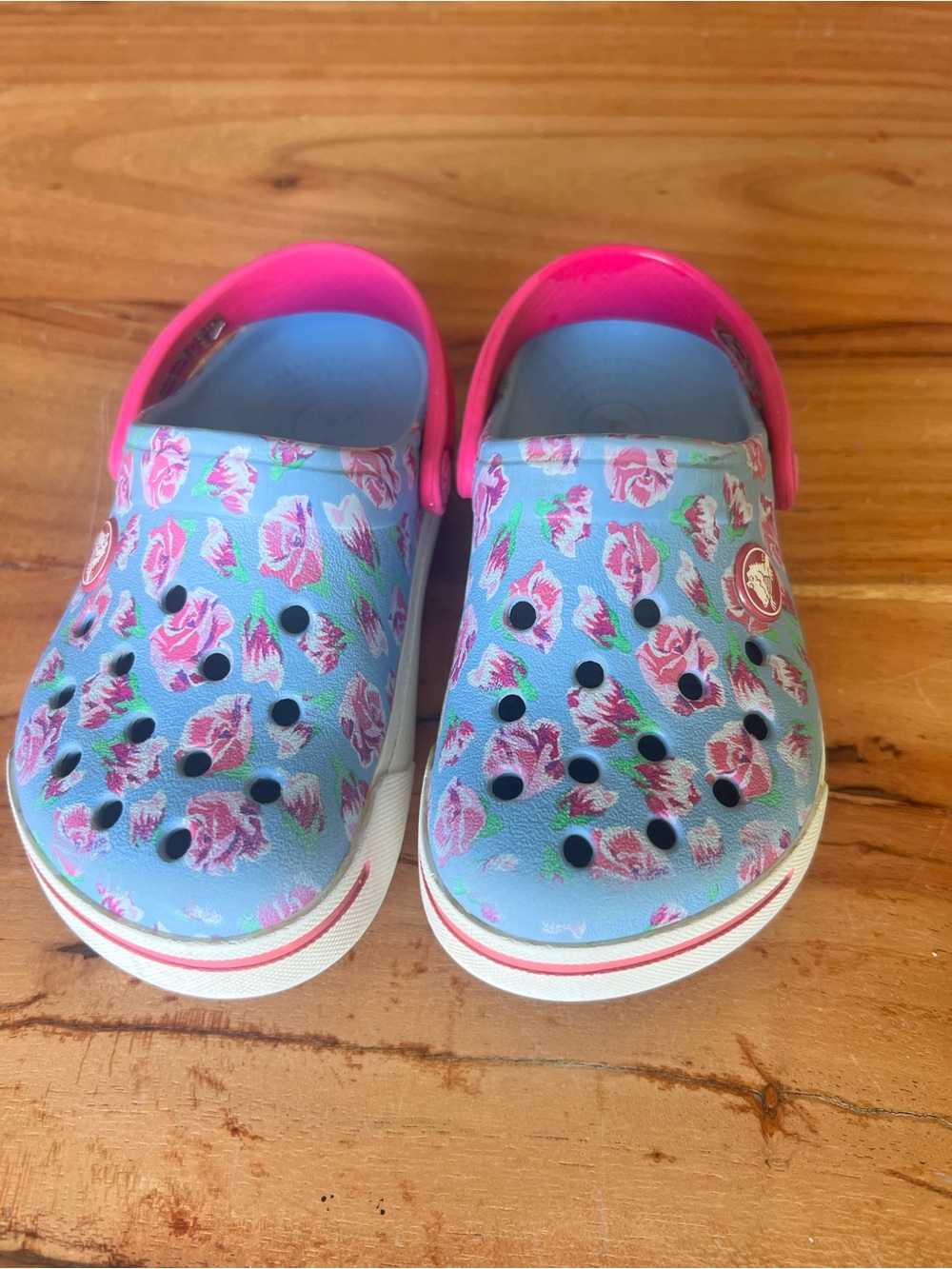 Kids C8/9 Floral Crocs